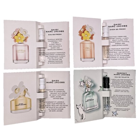 Marc Jacobs Daisy Wild Green Corduroy Tie Top Pouch Floral Fabric Bag EDP 5PC - Picture 2 of 13